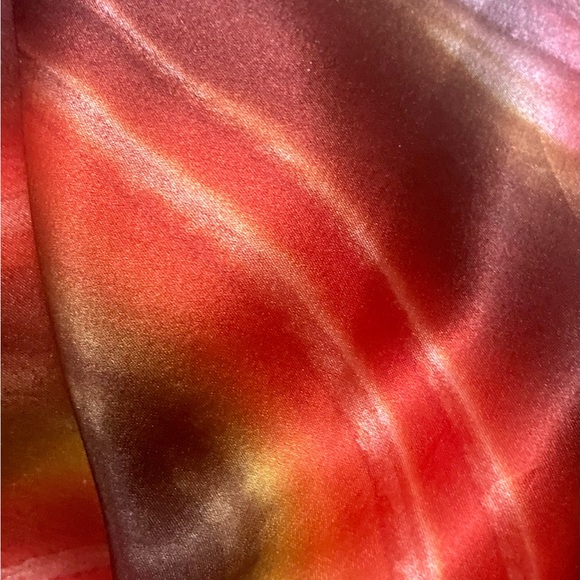 Extra large silk scarf/shawl. Glowing colours. Northern Lights - Picture 9 of 10